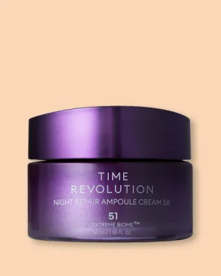 Ночной крем для лица Missha Time Revolution Night Repair Ampoule Cream 5X против пигментных пятен, для сияния, 50 мл