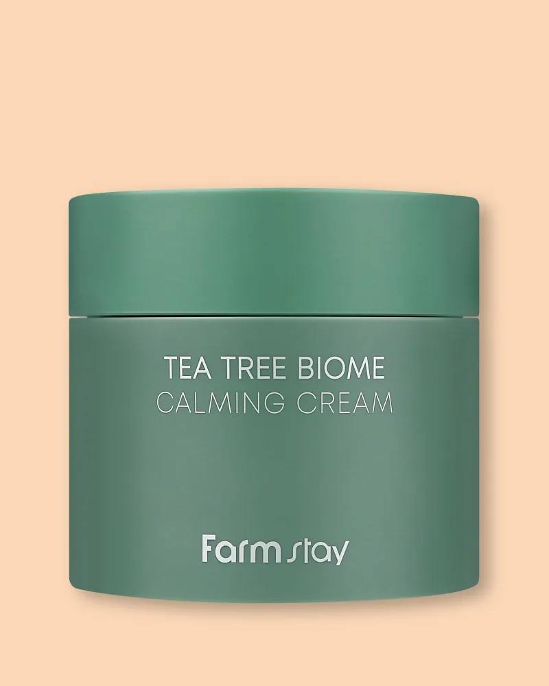 Крем для лица FarmStay Tea Tree Biome Calming Cream успокаивающий, с чайным деревом, 80 мл