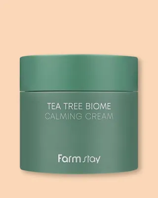 Крем для лица FarmStay Tea Tree Biome Calming Cream успокаивающий, с чайным деревом, 80 мл