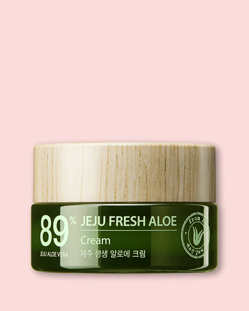 Крем для лица The Saem Jeju Fresh Aloe Cream, с соком алоэ, увлажняющий, 50 мл