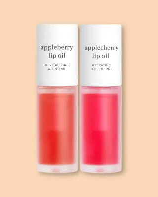 Набор для губ Nooni Apple Seed Lip Oil Set, 2 масла, оттенки Appleberry и Applecherry