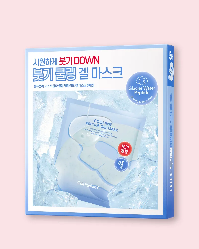 Гелевая маска для лица Cell Fusion C Cooling Peptide Gel Mask охлаждающая, с пептидами, 5 шт. по 35 г