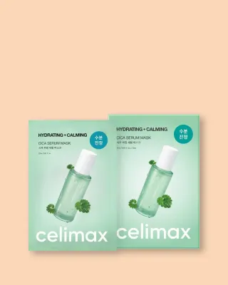 Тканевая маска для лица Celimax The Real Cica Calming Serum Mask, успокаивающая, с центеллой, 27 мл x 10 шт