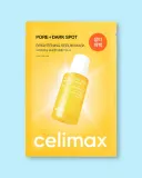 Тканевая маска для лица Celimax Pore + Dark Spot Brightening Serum Mask, осветляющая, отшелушивающая, 27 мл x 10 шт — фото 1