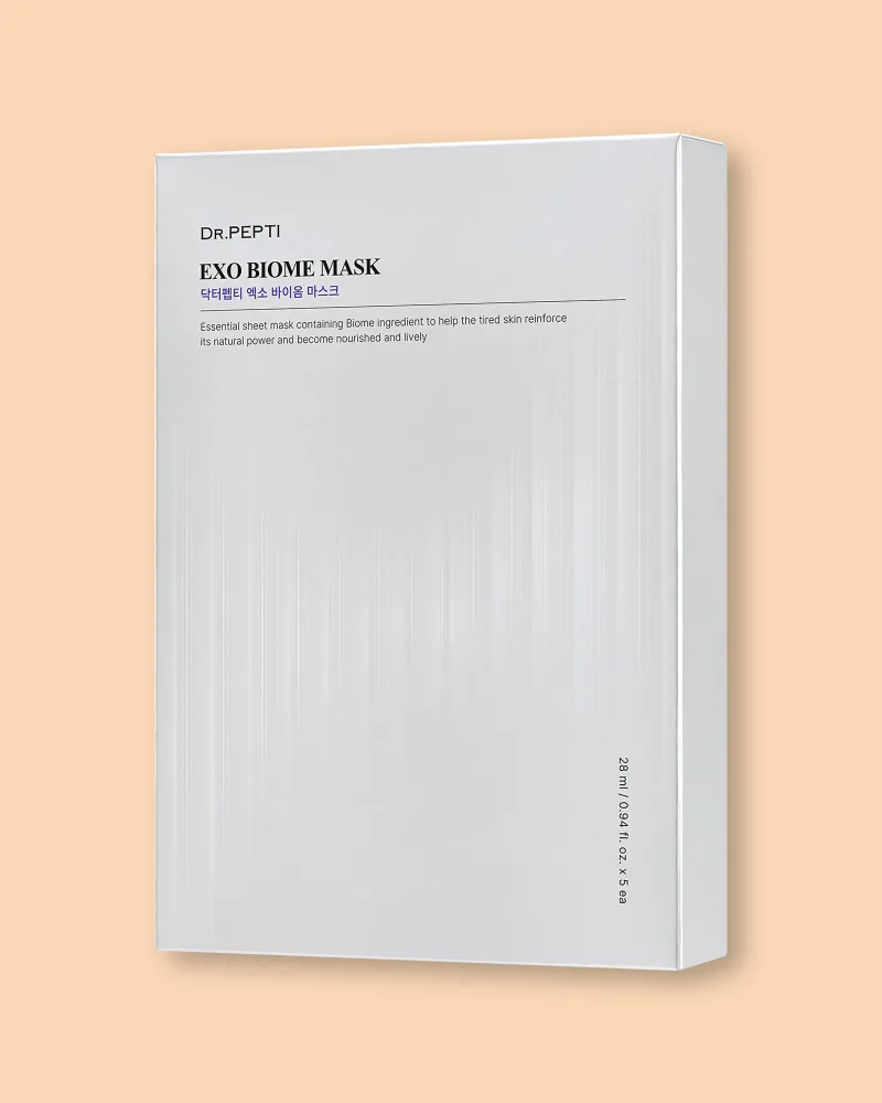 Тканевая маска для лица Dr.Pepti Exo Biome Mask антивозрастная, для зрелой кожи, 28 мл * 5 шт