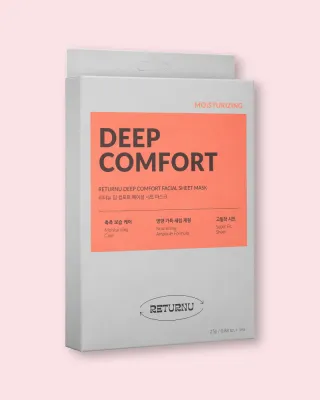 Тканевая маска для лица Returnu Deep Comfort Facial Sheet Mask укрепляющая, для сухой кожи, 25 г × 5 шт