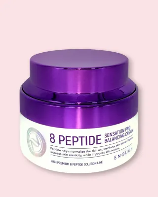 Крем для лица Enough Premium 8 Peptide Sensation Pro Balancing Cream, с пептидами, восстанавливающий, 50 мл