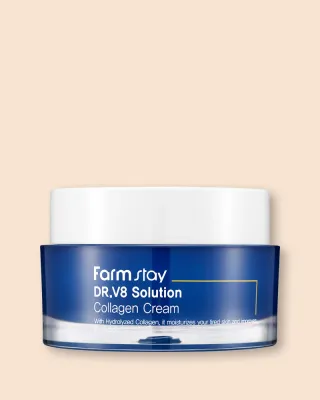Крем для лица FarmStay DR-V8 Solution Collagen Cream увлажняющий, с коллагеном, 50 мл
