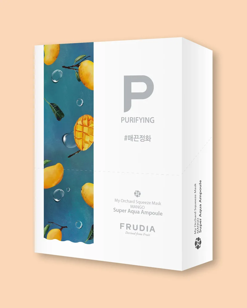 Тканевая маска для лица Frudia My Orchard Squeeze Mask Mango смягчающая, с манго, 20 мл × 10 шт