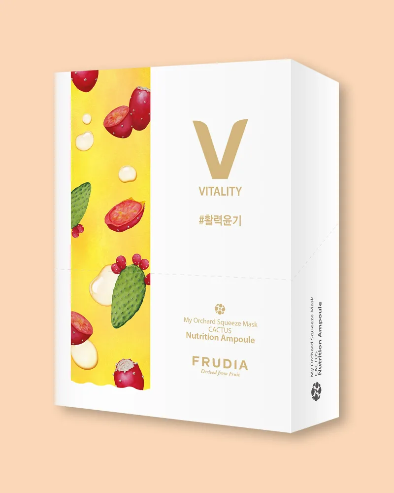 Тканевая маска для лица Frudia My Orchard Squeeze Mask Cactus с кактусом, 20 мл × 10 шт