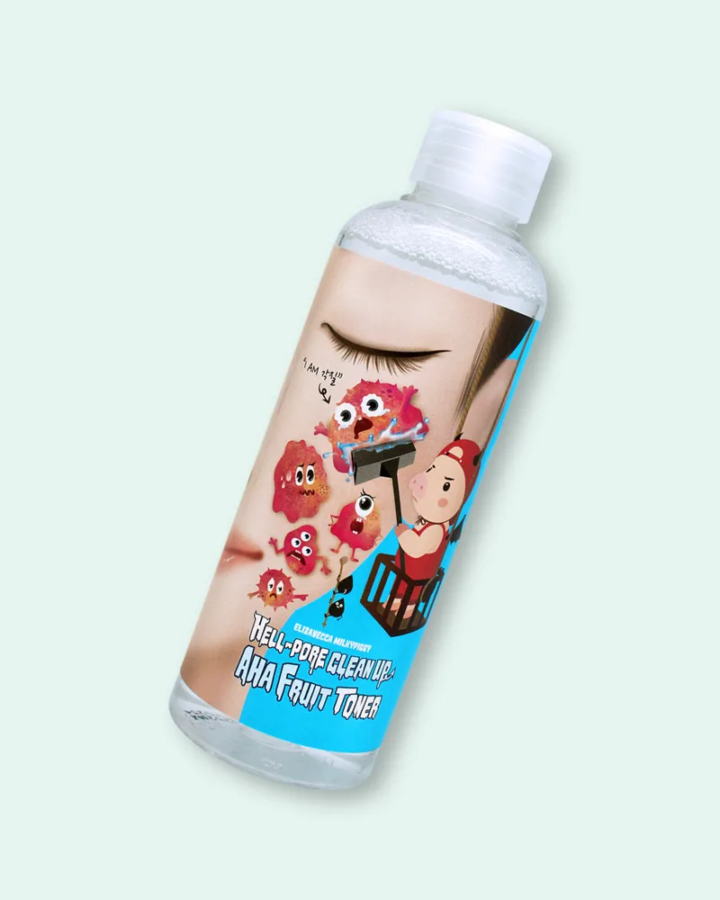 Тоник для лица Elizavecca Hell-Pore Clean Up AHA Fruit Toner отшелушивающий, с AHA-кислотами, 200 мл