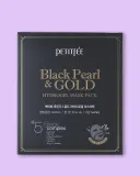 Гидрогелевая маска для лица Petitfee & Koelf Black Pearl & Gold Hydrogel Mask Pack с золотом, увлажняющая, 32 г × 5 шт — фото 1