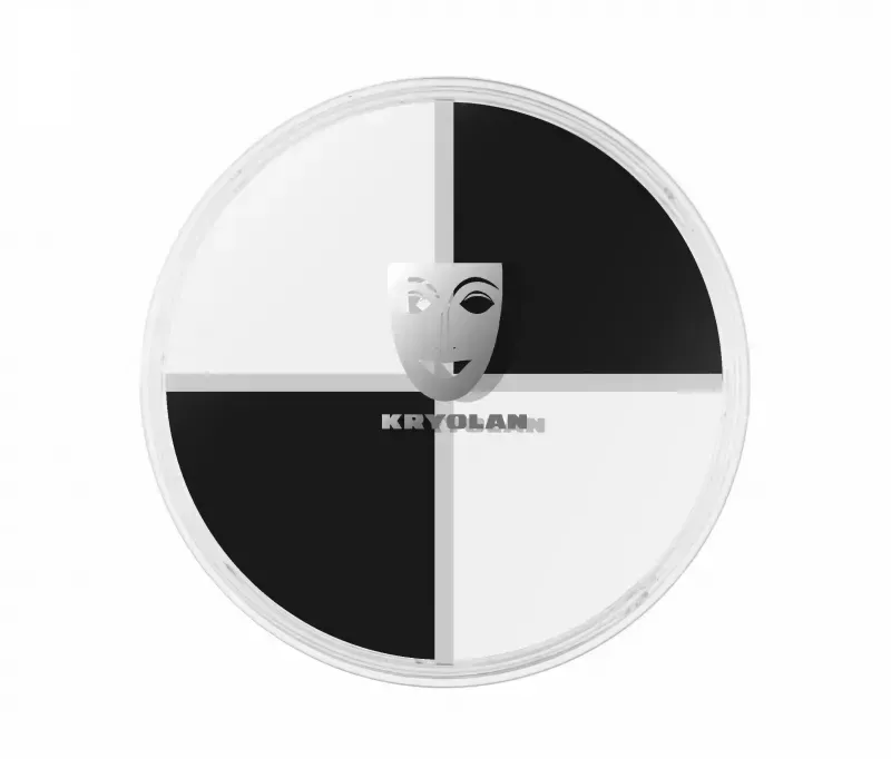 Кремовый грим для лица и тела Kryolan Supracolor Quartet, набор из 4 цветов, 6 Black & White, 15 мл