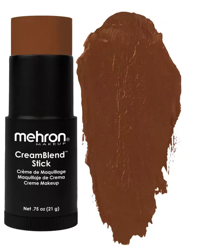 Тональная основа Mehron CreamBlend Stick Makeup кремовая, в стике, оттенок LIGHT EBONY