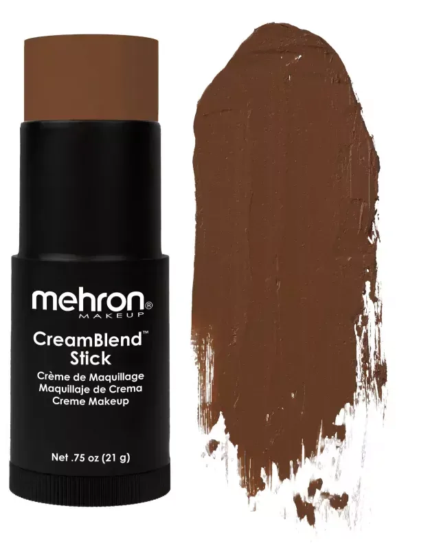 Тональная основа Mehron CreamBlend Stick Makeup кремовая, в стике, оттенок DARK 1