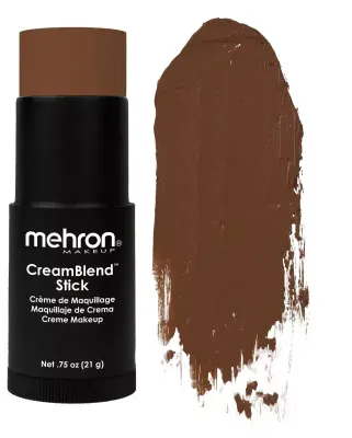 Тональная основа Mehron CreamBlend Stick Makeup кремовая, в стике, оттенок DARK 1