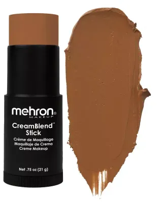 Тональная основа Mehron CreamBlend Stick Makeup кремовая, в стике, оттенок DARK 0