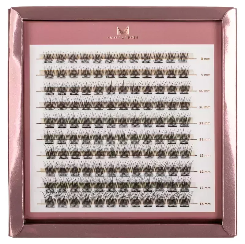 Пучки ресниц Many Beauty Many Lashes Master Box V-Lashes Intense эластичные, изгиб D, 120 шт