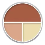 Палетка тональных основ Kryolan Ultra Foundation Trio, плотное покрытие, 3 оттенка, оттенок 5 — фото 1