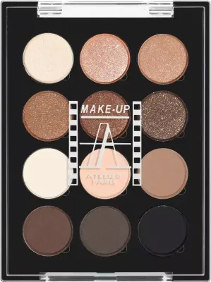 Палетка теней Make Up Atelier Paris Palette 12 Eyeshadow P12C ESN, 12 водостойких оттенков