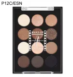 Палетка теней Make Up Atelier Paris Palette 12 Eyeshadow P12C ESN, 12 водостойких оттенков — фото 3