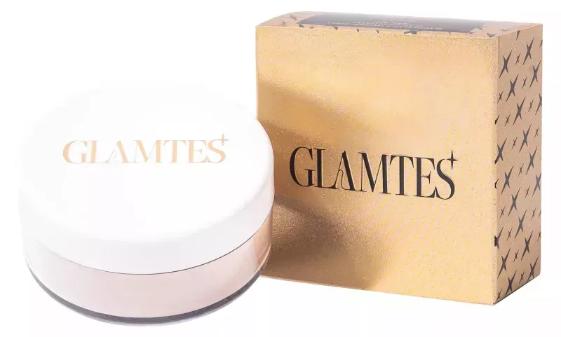 Рассыпчатая пудра Glamtes Elegant Glow сияющая, прозрачная, 8 г
