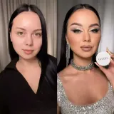 Рассыпчатая пудра Glamtes Elegant Glow сияющая, прозрачная, 8 г — фото 3