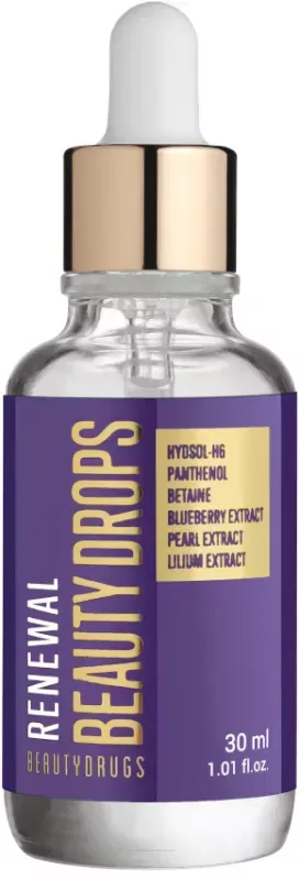 Сыворотка для лица Beautydrugs Beauty Drops гиалуроновая, база под макияж, 30 мл