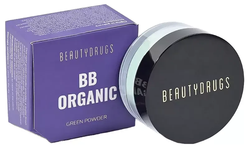 Рассыпчатая пудра Beautydrugs BB Organic Green Loose Powder минеральная зелёная, матовый финиш, 10 г