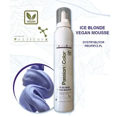Пенка для волос Exclusive Ice Blonde Vegan Mousse увлажняющая, тонирующая, для светлых волос, 200 мл