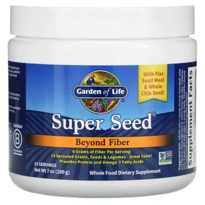 Пищевые волокна Garden of Life Super Seed, порошок, 200 г
