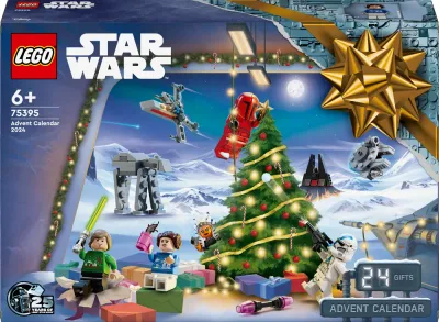 Адвент-календарь LEGO Star Wars 75395 2024, 18 мини-моделей и 5 минифигурок, от 6 лет
