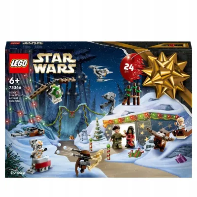 Адвент-календарь LEGO Star Wars 75366 2023, 6 минифигурок и 15 мини-моделей, от 6 лет