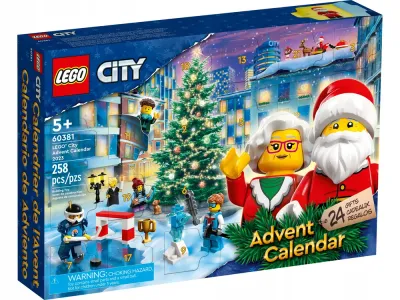 Адвент-календарь LEGO City 60381 2023, 258 деталей и игровое поле, от 5 лет