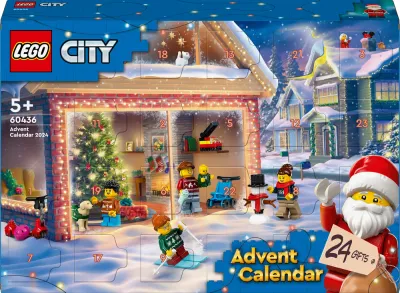Адвент-календарь LEGO City 60436 2024, 195 деталей, 6 минифигурок и игровой коврик, от 5 лет