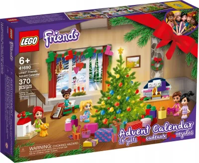 Адвент-календарь LEGO Friends 41690, 370 деталей, 5 микрокукол и игровое поле, от 6 лет