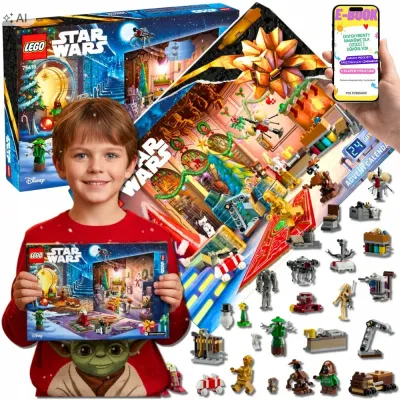 Адвент-календарь LEGO Star Wars 2025, минифигурки, дроиды и мини-модели, от 6 лет