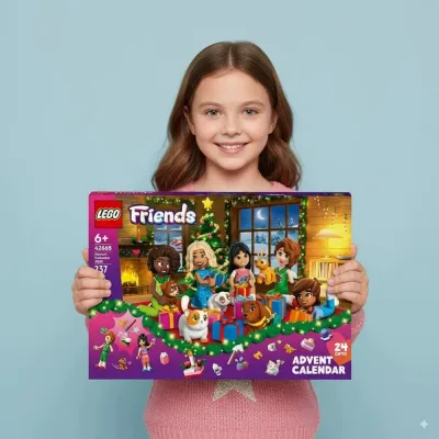 Адвент-календарь LEGO Friends 2025, 5 мини-кукол, 5 зверюшек и аксессуары, от 6 лет