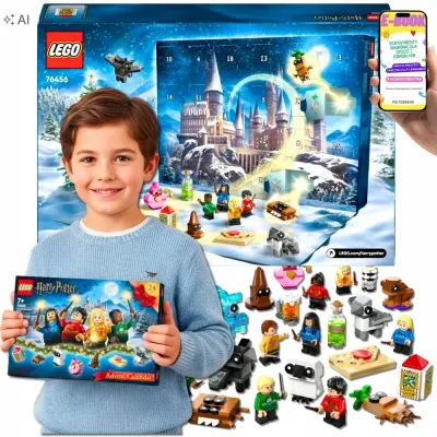 Адвент-календарь LEGO Harry Potter 2025, 8 минифигурок и 9 мини-моделей, от 7 лет