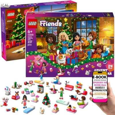 Адвент-календарь LEGO Friends 2025, 24 сюрприза, 5 мини-кукол и 5 зверюшек, от 6 лет