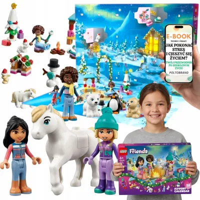 Адвент-календарь LEGO Friends 42698 2026, 24 сюрприза, 3 мини-куклы и 6 зверюшек, от 6 лет