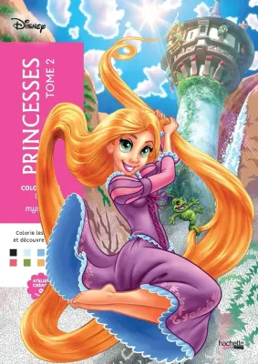 Hachette раскраска по номерам Coloriages mystères Disney - Princesses Tome 2, 128 стр. (предзаказ 27.08.2025)