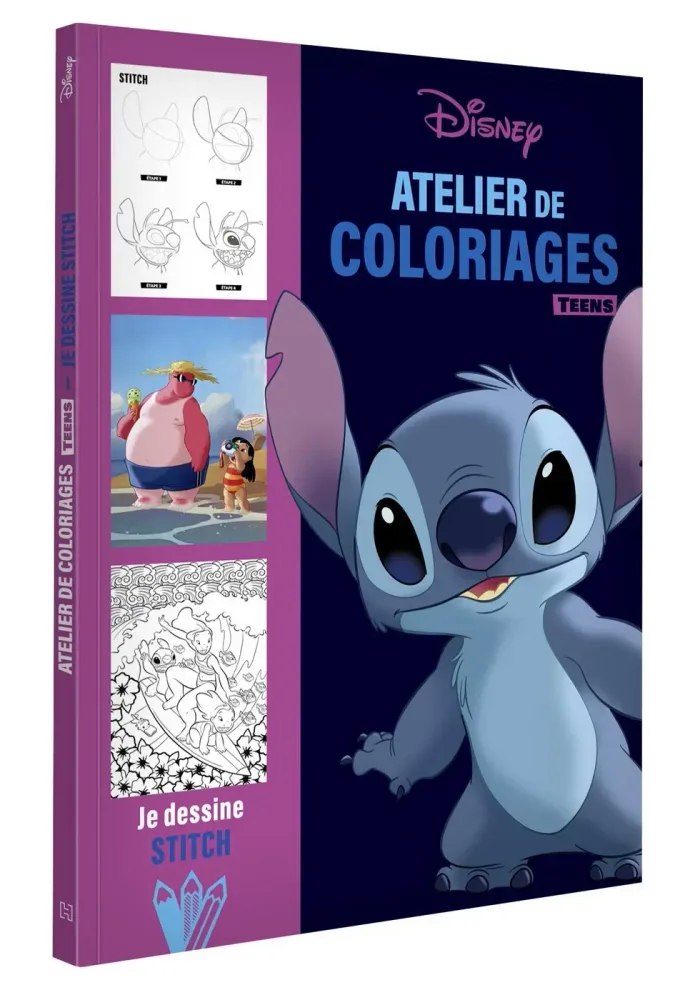 Hachette раскраска по номерам DISNEY TEENS - Atelier de coloriages - Je dessine Stitch