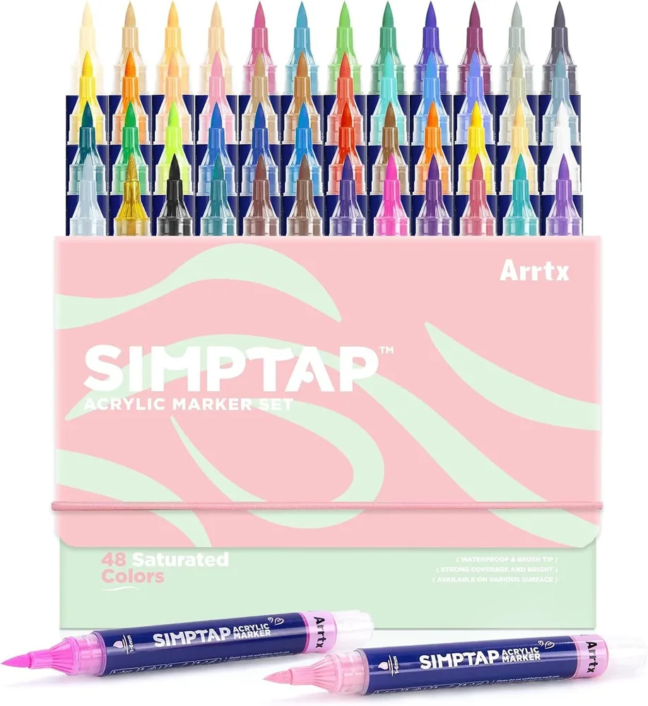 ‎Arrtx Simptap акриловые маркеры 48 шт