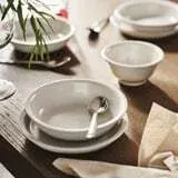 IKEA DAGGASTER (ИКЕА ДАГГАСТЕР) — (ИКЕА)Тарелка глубокая, горошек/светло-бежевый, 19 см — фото 3
