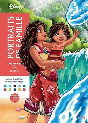 Hachette раскраска по номерам Coloriages au numéro -Раскраски-загадки Диснея - семейные портреты