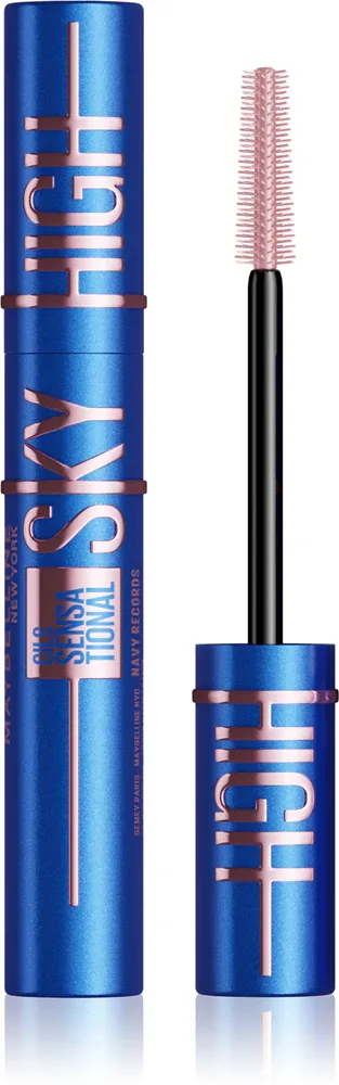 MAYBELLINE NEW YORK Lash Sensational Sky High - Тушь для ресниц, утолщающая и удлиняющая, оттенок Navy Blue