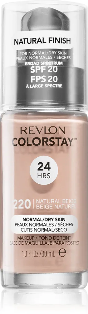 Revlon Cosmetics ColorStay - Тональная основа для нормальной и сухой кожи, 30 мл, оттенок 220 Natural Beige