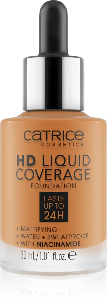 Catrice HD Liquid Coverage - Тональная основа, 30 мл, оттенок 082 Warm Caramel