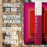 MAYBELLINE NEW YORK SuperStay Matte Ink - Матовая жидкая помада для долговременного эффекта, 5 мл, оттенок 65 Seductress — фото 5